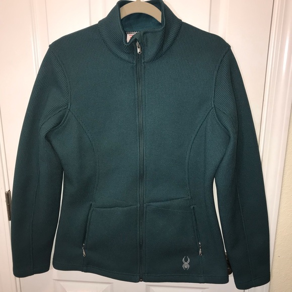 Spyder Jackets & Blazers - Spider Core Sweater Green Jacket XL full zipper